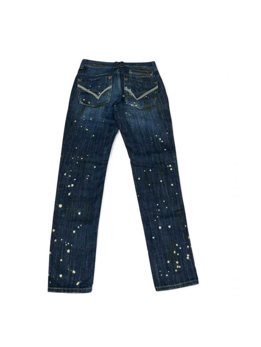 Public Space 1 dirty shade denim jeans white paint splatter